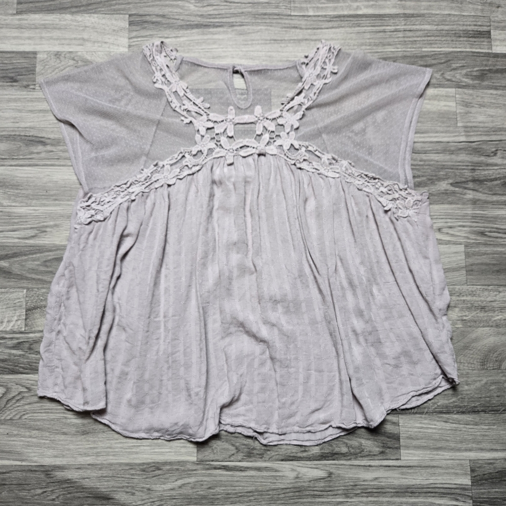Maurices Boho Lace Sleeve Blouse